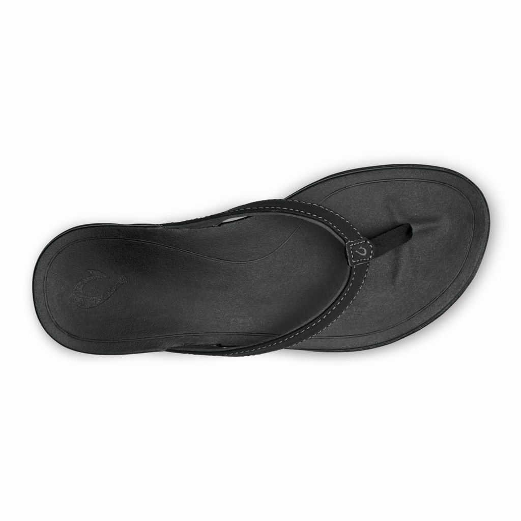 Olukai Women's Hoopio Flip Flop - Onyx US203-745